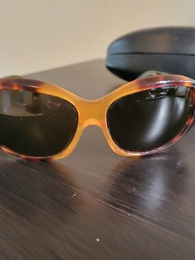 Prada Tortoise Oval Sunglasses with Case